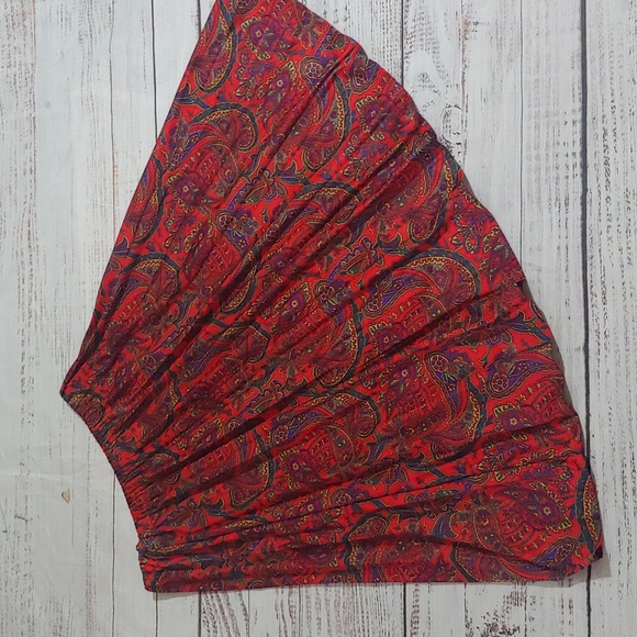 PABLO COLLECTION PLEATED PAISLEY SKIRT - Picture 1 of 5